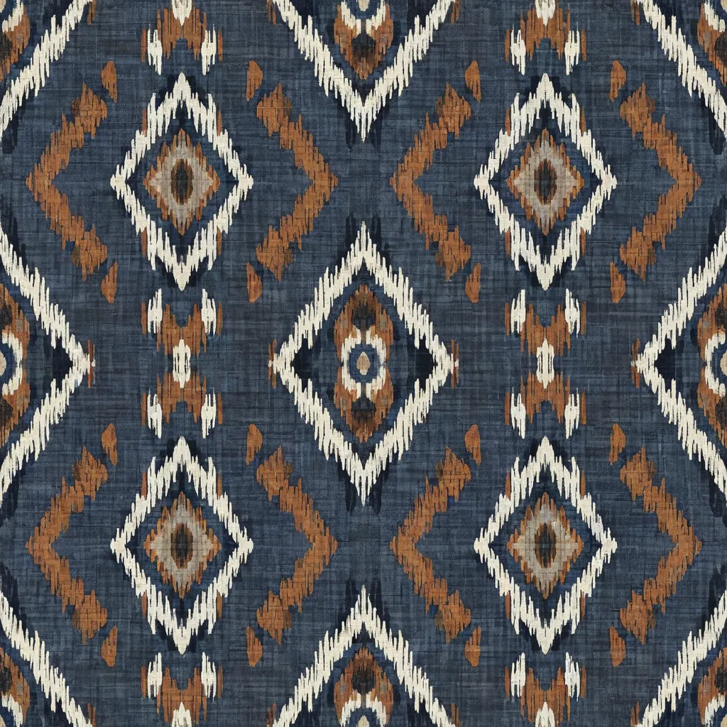Indigo Ikat Diamond