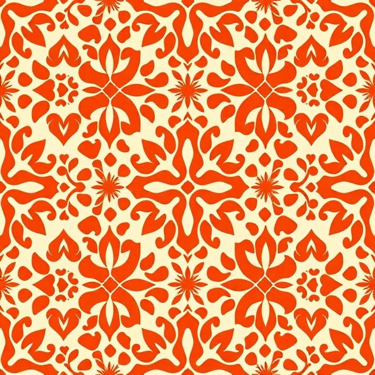 Terracotta geometric batik